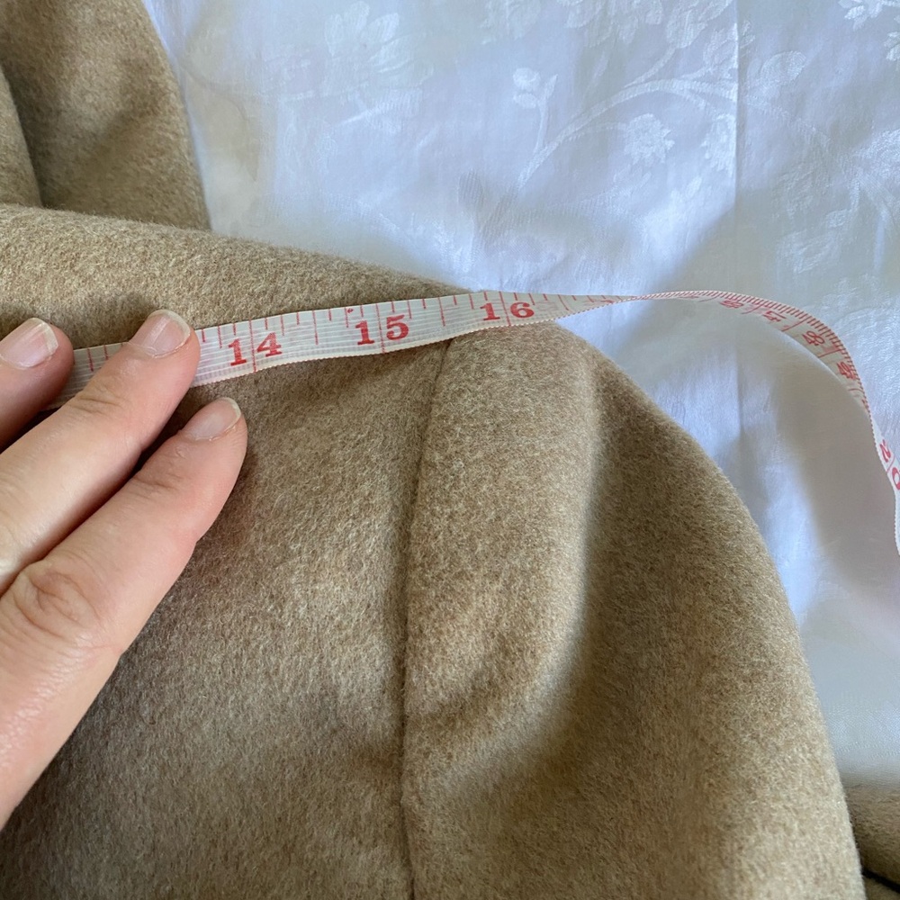 Capolavoro Loro Piana fabric Women'sVIGIN WOOL COAT CAMEL SZ -IT44 8US - Picture 9 of 12